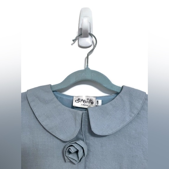 NWT Spoilt Elegant Blue linen  Dress/Jacket - Picture 4 of 6